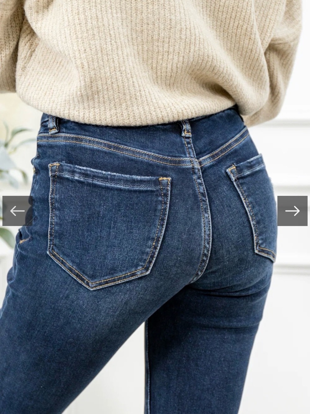 When in Rome Kick Flare Crop Mica Jeans (Dark Wash) - Picture 7 of 9